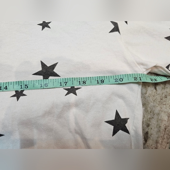Wishlist White Star Print Cotton Tee Shirt Size Small - Picture 5 of 8